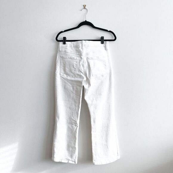 Banana Republic Womens Denim Cropped Bootcut Jeans White Size 8 - Picture 3 of 12
